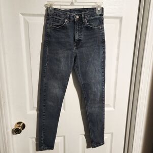 Topshop Denim Blue Jeans Size 27×30 Classic Everyday Basic Tappered Leg
